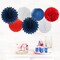 Fourth-4th of July-Imemorial Party-Decorations Lanterns - 14pcs (Navy-Blue Red-White)